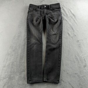 Diesel Thommer Jeans Mens 33x32 Black Faded Slim Stretch Denim RM034 Cotton